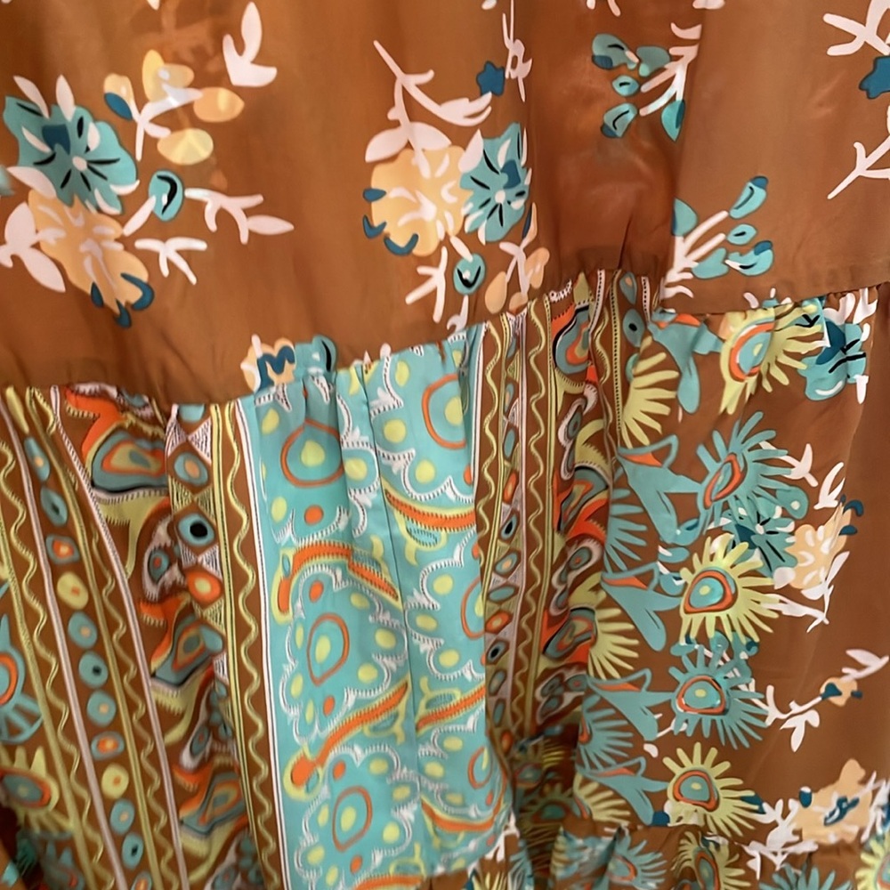 NWT Suzanne Betro dress ruffles tie front size XL - Picture 11 of 12